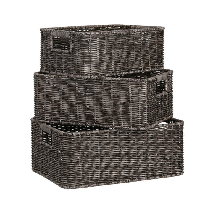 Korv BASILE 34x24xH13,5cm, tumepruun Esik ja Garderoob