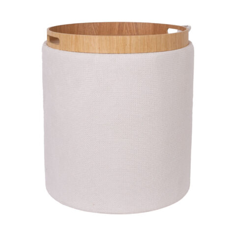 Tumba/laud HIRO D39xH44cm, valge, panipaigaga Elutoamööbel