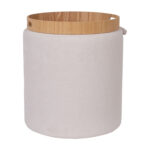 Tumba/laud HIRO D34,5xH37cm, valge, panipaigaga Elutoamööbel