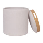 Tumba/laud HIRO D34,5xH37cm, valge, panipaigaga Elutoamööbel