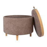 Tumba/laud HIRO D56xH42.5cm, helepruun, panipaigaga Elutoamööbel