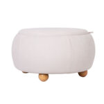 Tumba/laud HIRO D67xH38cm, valge, panipaigaga Elutoamööbel