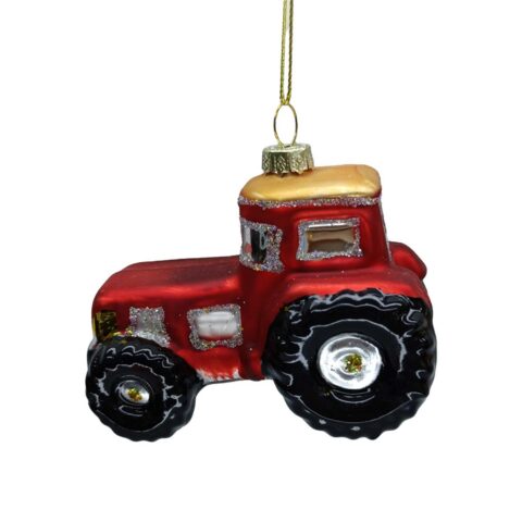 Jõuluehe JOY TRACTOR 9cm, klaas Jõulud