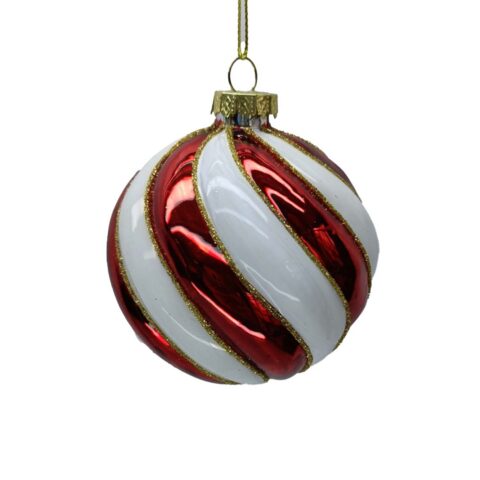 Jõuluehe JOY XMAS RED D8cm, klaas Jõulud