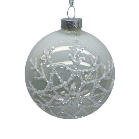 Jõuluehe JOY SNOWFLAKE D8cm, klaas Jõulud