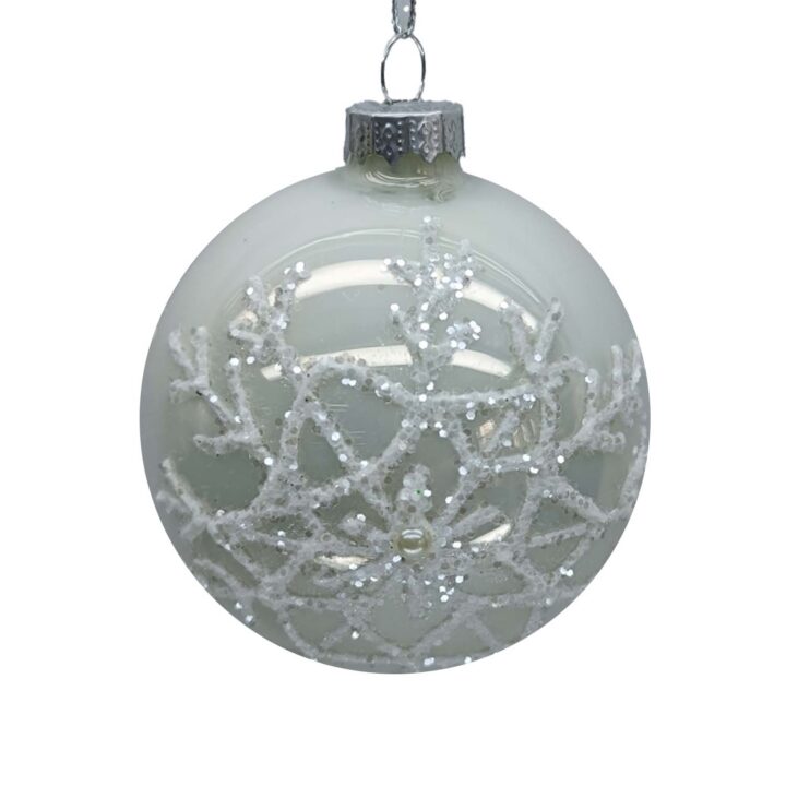 Jõuluehe JOY SNOWFLAKE D8cm, klaas Jõulud