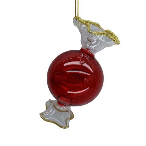 Jõuluehe JOY CANDY RED 10cm, klaas Jõulud