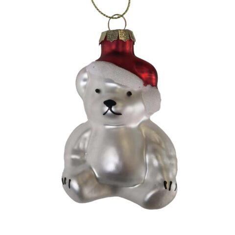 Jõuluehe JOY BEAR 8cm, klaas Jõulud