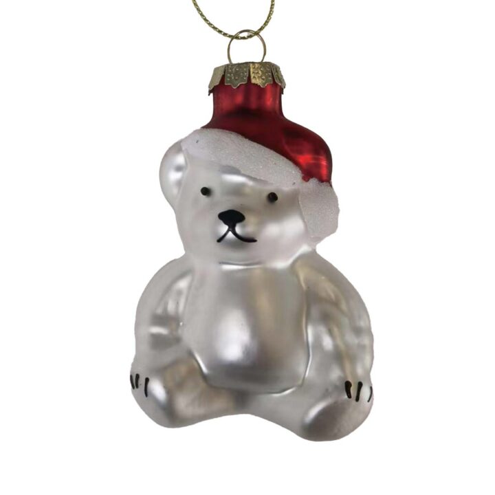 Jõuluehe JOY BEAR 8cm, klaas Jõulud