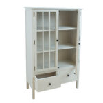 Vitriinkapp DEVON 80.5x35xH136cm, valge Elutoamööbel H01-701 Vitriinkapid