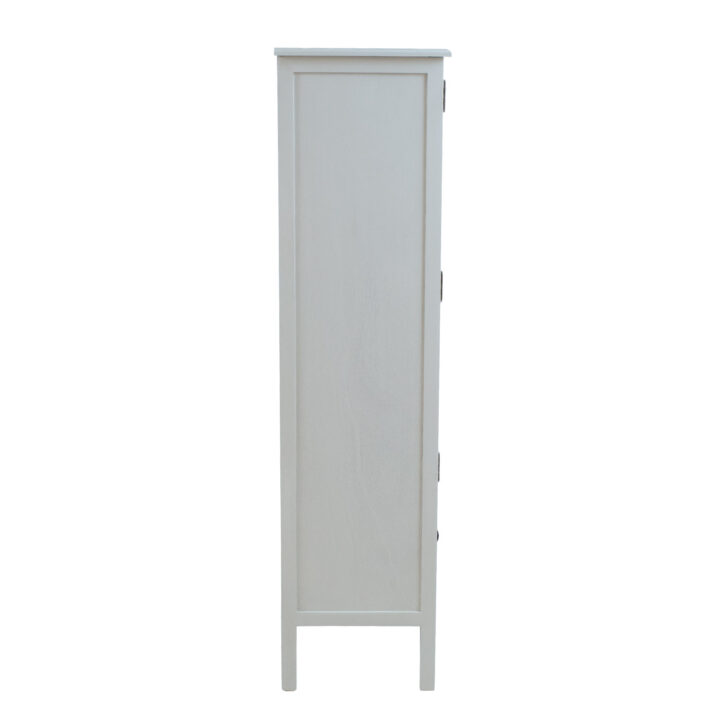 Vitriinkapp DEVON 80.5x35xH136cm, valge Elutoamööbel H01-701 Vitriinkapid
