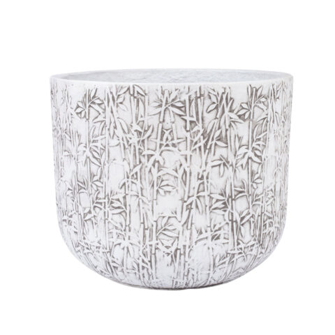 Lillepott LOUNA D44xH36cm, valge/hall Lillepotid Lillepotid