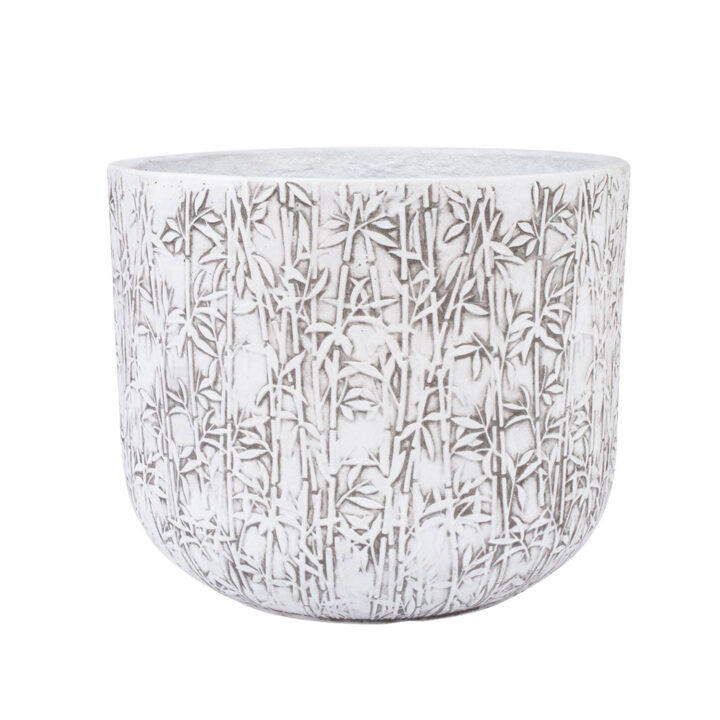 Lillepott LOUNA D44xH36cm, valge/hall Lillepotid Lillepotid