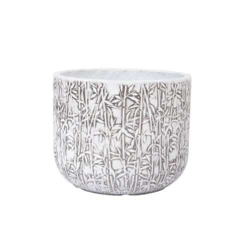 Lillepott LOUNA D30xH24.5cm, valge/hall Lillepotid Lillepotid