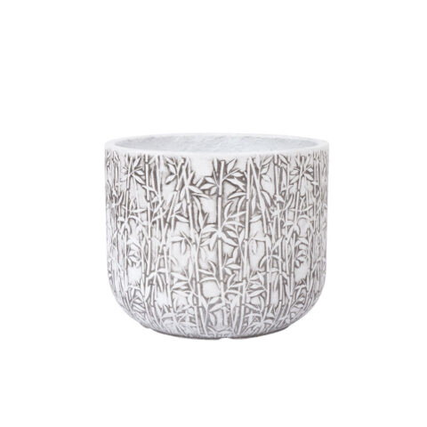 Lillepott LOUNA D24xH19.5cm, valge/hall Lillepotid Lillepotid