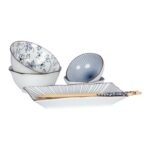 Komplekt SOMETSUKE 4-kaussi, vaagen ja söögipulgad, sinine Lauanõud