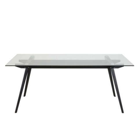 Söögilaud MONTI 180x90xH75cm, lauaplaat: 10mm klaas, jalg: metall, värvus: must Söögilauad ACTONA