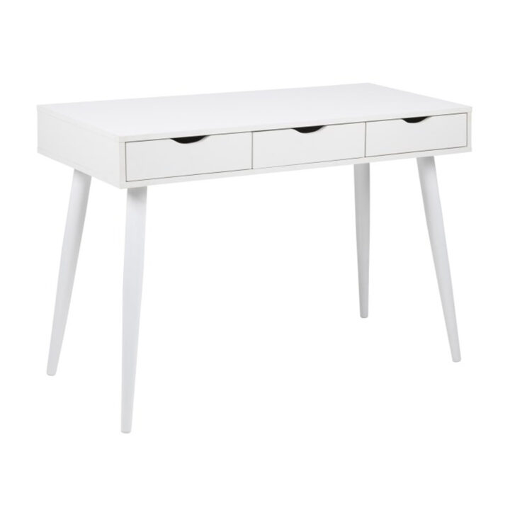 Kirjutuslaud NEPTUN 110x50xH77cm, valge, melamiinplaat, metall Kirjutuslauad ACTONA