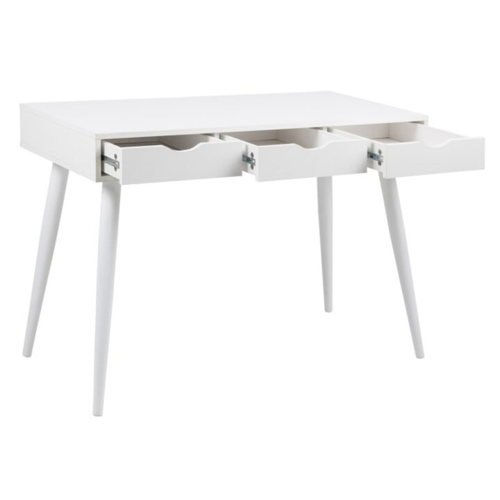Kirjutuslaud NEPTUN 110x50xH77cm, valge, melamiinplaat, metall Kirjutuslauad ACTONA