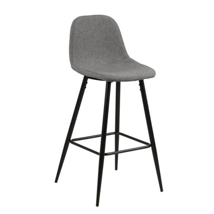 Baaritool WILMA 46,6x51xH101cm, helehall/must, jalad: must metall Baaripukid ja baarilauad ACTONA