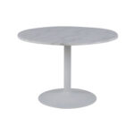 Söögilaud TARIFA D110xH75cm, lauaplaat: marmor, värvus: valge, jalg: pulbervärvitud, värvus: matt valge Söögilauad ACTONA