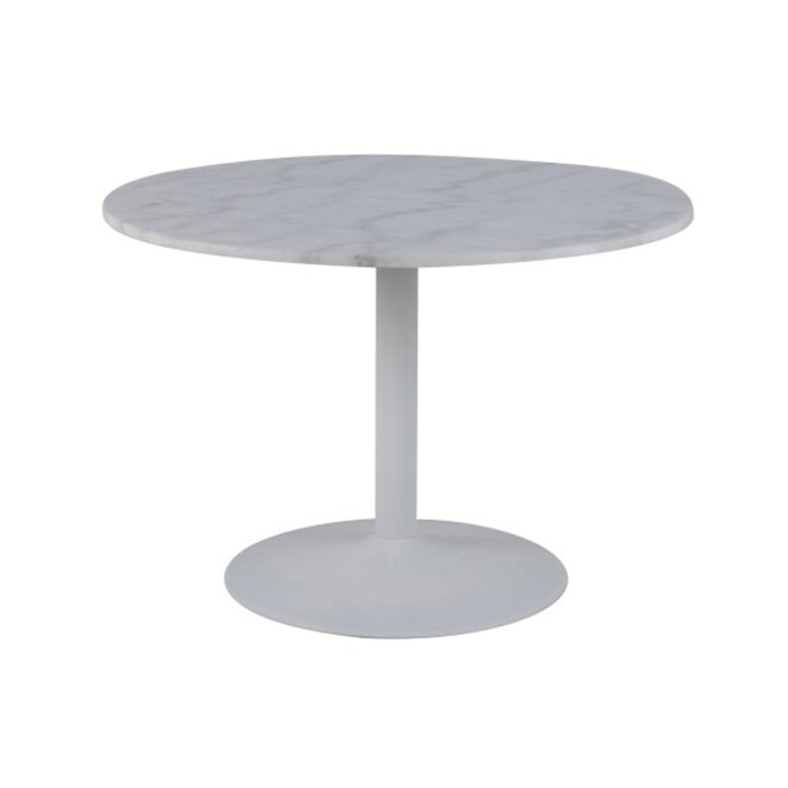 Söögilaud TARIFA D110xH75cm, lauaplaat: marmor, värvus: valge, jalg: pulbervärvitud, värvus: matt valge Söögilauad ACTONA