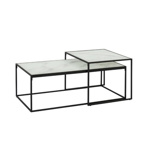 Diivanilauad 2tk BOLTON 50x55xH43cm, 100x50xH35cm, klaas Diivanilauad ja abilauad ACTONA