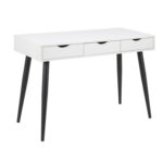 Kirjutuslaud NEPTUN 110x50xH77cm, valge/must, melamiinplaat, metall Kirjutuslauad ACTONA