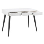 Kirjutuslaud NEPTUN 110x50xH77cm, valge/must, melamiinplaat, metall Kirjutuslauad ACTONA