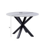 Söögilaud HEAVEN D110xH76cm, valge marmor, lauaplaat: marmor, jalad: metall Söögilauad ACTONA