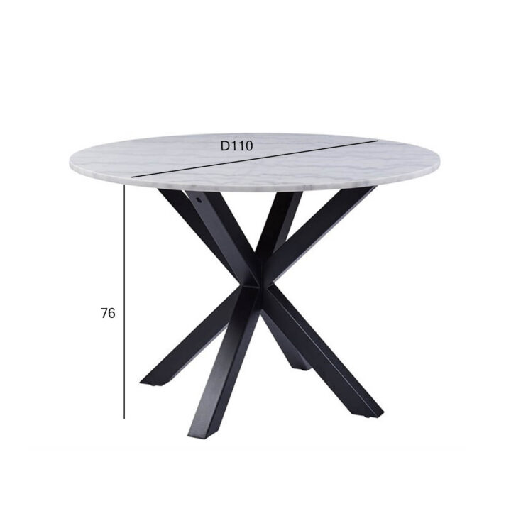 Söögilaud HEAVEN D110xH76cm, valge marmor, lauaplaat: marmor, jalad: metall Söögilauad ACTONA