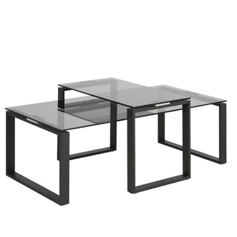 Diivanilauad 2tk KATRINE 115x55xH37,5cm, 69x40xH45cm, suitsuhall, materjal: klaas, metall Diivanilauad ja abilauad ACTONA
