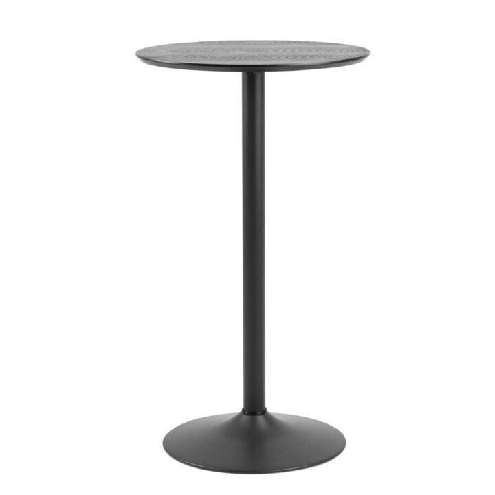 Baarilaud IBIZA D60xH105cm, lauaplaat: spoonitud MDF, värv: must saar, jalg: must matt metall Baarilauad ACTONA