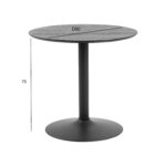 Laud IBIZA D80xH75cm, must Elutoamööbel ACTONA