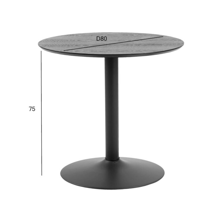 Laud IBIZA D80xH75cm, must Elutoamööbel ACTONA