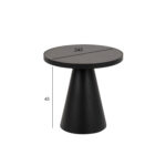 Diivanilaud SOLI D45xH45cm, must klaas, metall Diivanilauad ja abilauad ACTONA