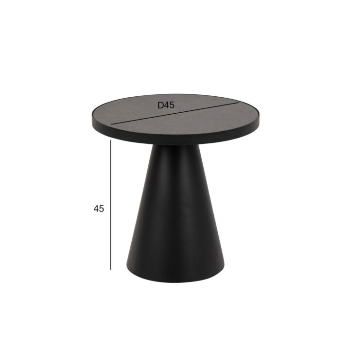 Diivanilaud SOLI D45xH45cm, must klaas, metall Diivanilauad ja abilauad ACTONA