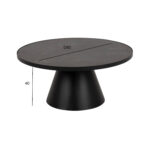 Diivanilaud SOLI D85xH40cm, must klaas Diivanilauad ja abilauad ACTONA
