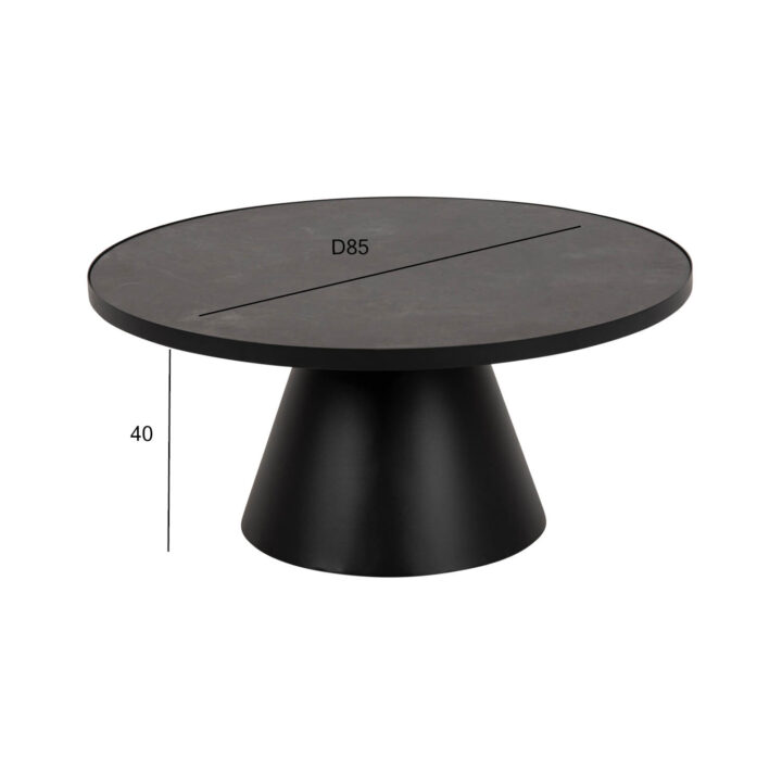 Diivanilaud SOLI D85xH40cm, must klaas Diivanilauad ja abilauad ACTONA