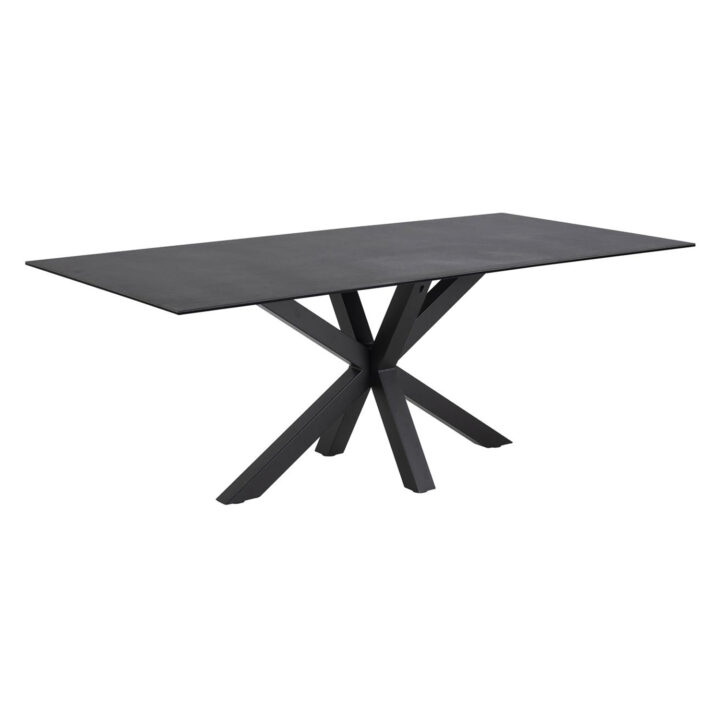 Söögilaud HEAVEN 200x100xH75.5cm, klaas/keraamika Fairbanks black Söögilauad ACTONA