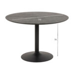 Söögilaud IBIZA D110xH74cm, must Söögilauad ACTONA