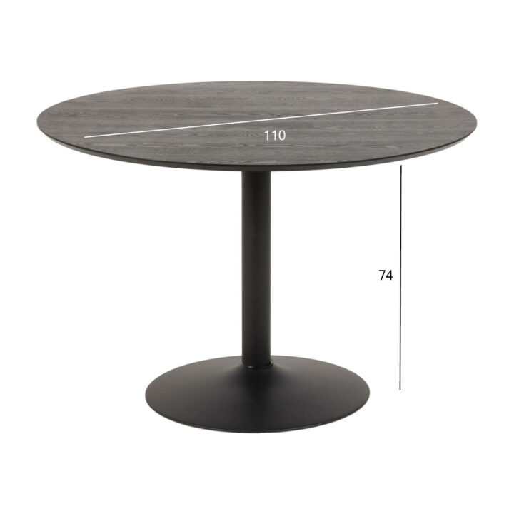 Söögilaud IBIZA D110xH74cm, must Söögilauad ACTONA