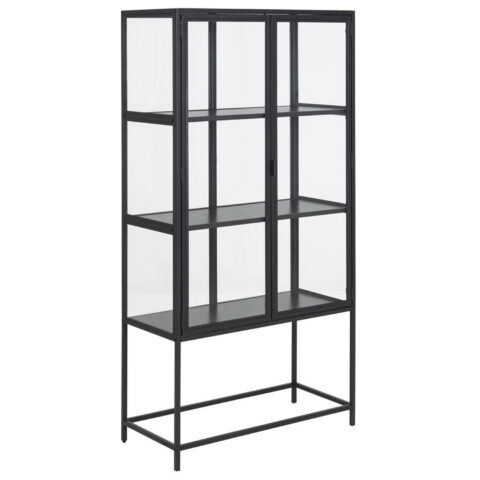 Vitriinkapp SEAFORD 77x35xH150cm, 2-klaasuksega, 3-riiuliga, must Kapid, kummutid ja riiulid ACTONA