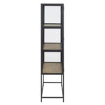 Vitriinkapp SEAFORD 77x35xH150cm, 2-klaasuksega, 3-riiuliga, tamm/must Kapid, kummutid ja riiulid ACTONA