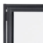 Vitriinkapp SEAFORD 77x35xH150cm, 2-klaasuksega, 3-riiuliga, tamm/must Kapid, kummutid ja riiulid ACTONA