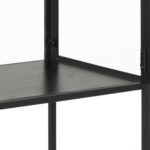 Vitriinkapp SEAFORD 77x35xH185,6cm, must Elutoamööbel ACTONA