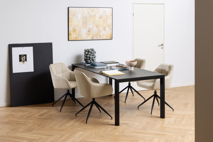 Söögilaud BRENTFORD 200x90xH75cm, must Söögilauad ACTONA