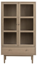 Vitriinkapp ASTON 80x40xH144,8cm, hele tamm Elutoamööbel ACTONA