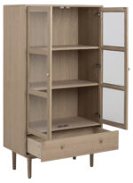 Vitriinkapp ASTON 80x40xH144,8cm, hele tamm Elutoamööbel ACTONA