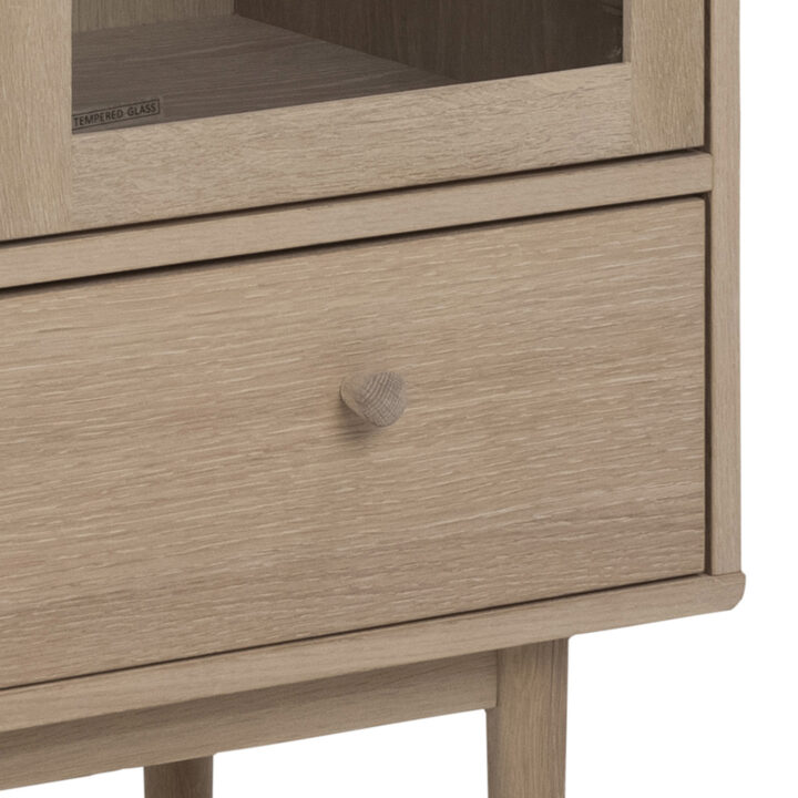 Vitriinkapp ASTON 80x40xH144,8cm, hele tamm Elutoamööbel ACTONA